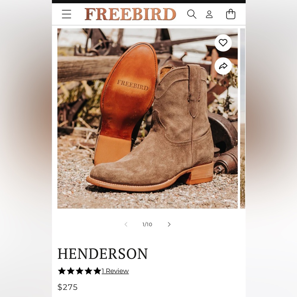 Men’s size 9 Freebird Henderson Boots